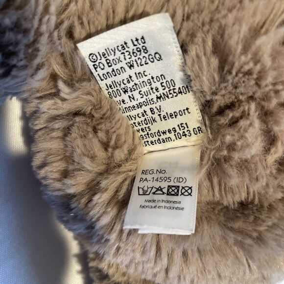 PLUSH Jellycat London Smudge Elephant Tan Brown Taupe Beige Stuffed Animal Med - Picture 8 of 8